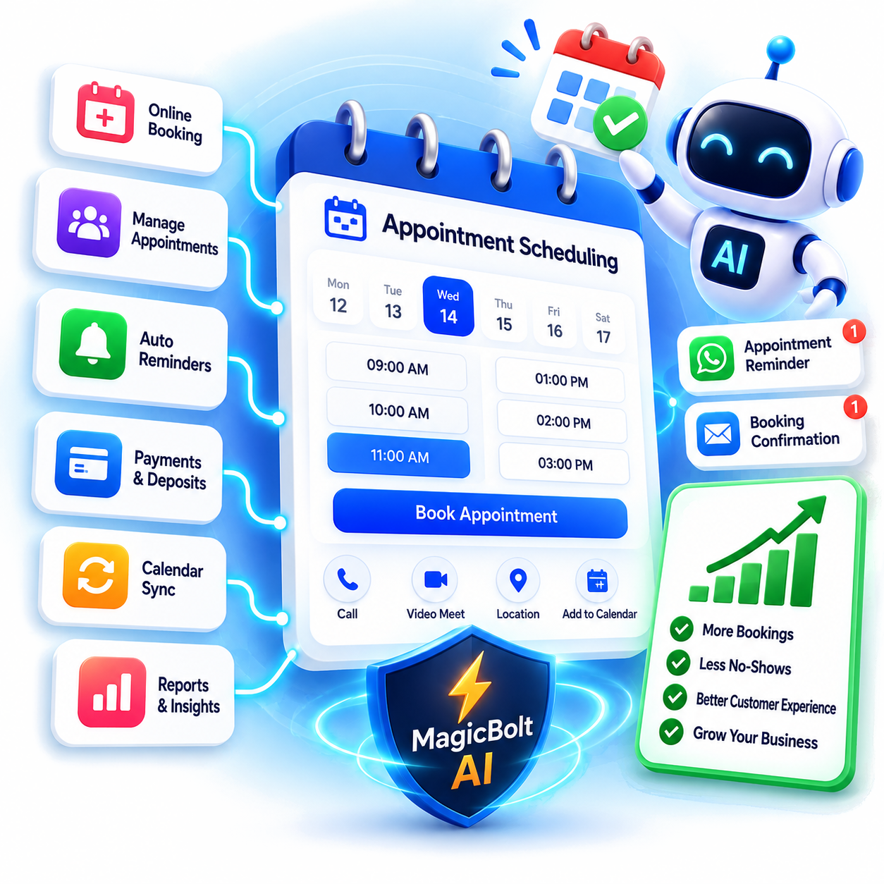 Appointment Scheduling - MagicBolt AI automation